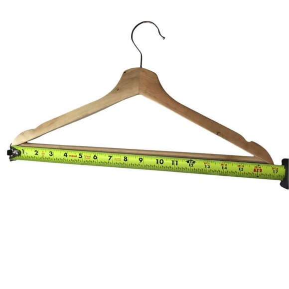 Solid Wood Hangers, Natural Tan Brown Set of 15 Hangers - Picture 5 of 5